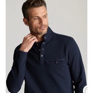 UNTUCKit Snap Fleece Sweatshirt Pullover and navy. Size XL.